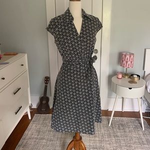 Black and white floral summer dress